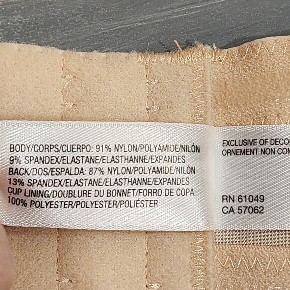 Wacoal Bra 40C‎ Red Carpet Full Figure Underwire Strapless Bra 854119 Sand Beige - Picture 7 of 9